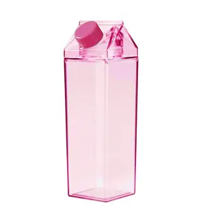 Copo de leite quadrado PS transparente mais vendido da rede, copo de plástico criativo, caixa de leite japonesa