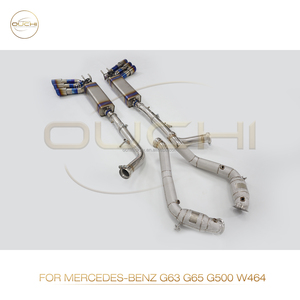 Système d'échappement en alliage de titane Ouchi Catback Downpipe pour Mercedes Benz 2018-2020 G500 G63 G65 W464 4.4T avec soupape de silencieux <span class=keywords><strong>Exha</strong></span> - Product Image 4