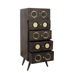 Wooden Drawer <b>Chest</b> Cabinet with Multiple Drawers for Bedroom <b>Storage</b> Heavy Duty Solid Wood Furniture with Premium Polish Finish - Product Image 2