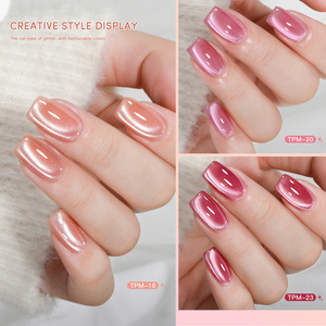 Poudre de brume pour nail art, Collection Manor, Vernis gel mat effet œil de chat, Nouvelle collection Printemps/Été, Rose doux éclaircissant, Exclusif pour ongles - Product Image 4