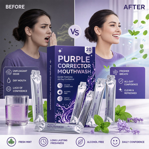 Nuovo Arrivo Collutorio Antibatterico per Denti Sensibili, Formato da Viaggio in Bustina, Enjuague Bucal, Collutorio Viola - Product Image 4