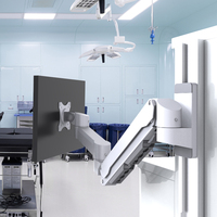 Écran LCD mural à bras unique noir T9-GA01-W-PLUS pour poste de travail des infirmières 15 ''-32'' Moniteurs Nouveau produit