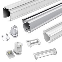 Rails de rideaux en aluminium durables pour stores romains de bureau, accessoires de rideaux en aluminium, vente en gros rapide et personnalisée