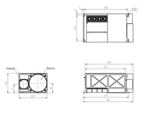 Módulo de telémetro láser industrial para exteriores de 120km 1570nm para drones aéreos y 16km - Product Image 3