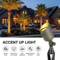 Luminaire d'accentuation paysager MR16 12V basse tension en laiton massif IP65 réglable pour extérieur