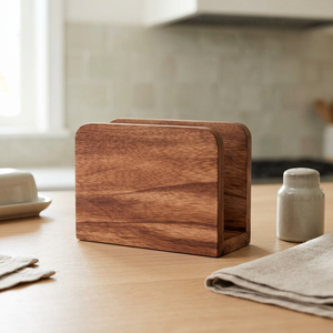 Boîte à mouchoirs en bois naturel, porte-mouchoirs en bois fait main, distributeur de serviettes de table rustique, décoration pour la maison, le bureau, la salle de bain, l'hôtel - Product Image 2