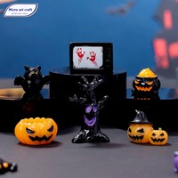 Adornos de Escritorio de Micro Paisajes para Halloween, Pascua y Decoración de Escritorio: Gorros para Cuentas, Momias, Calaveras, Conejos, Casas Mágicas y Fantasmas