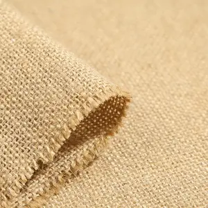 Natural Burlap Roll NO-FRAY Fabric Jute Roll Finished Edges Hessian Cloth Roll