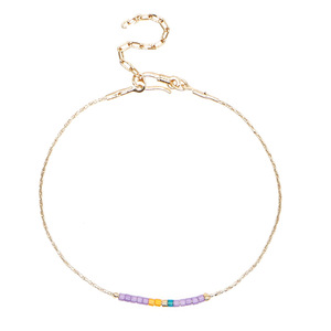 일본 수입 미유키 비즈 팔찌 레인보우 컬러 모스 코드 고급 보석 팔찌 여자 - Product Image 6