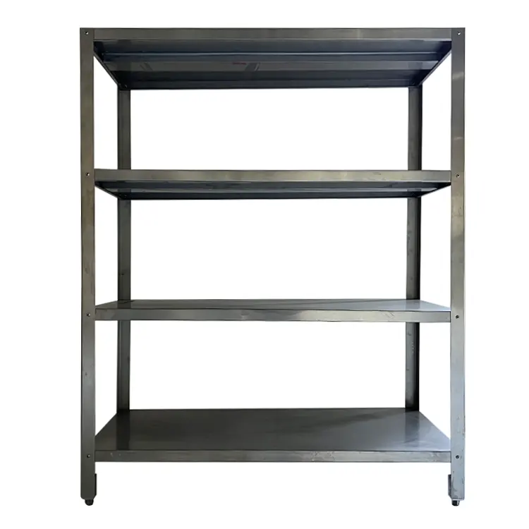 Commercial Heavy Duty Stainless Steel Shelves Adjustable Height Feet Storage Rack with Large Capacity