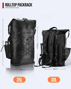 Échantillon gratuit Sac à dos étanche léger en PVC 15L/25L pour le camping, le kayak, la randonnée, les voyages, la moto - Product Image 3