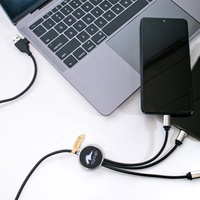 Câble de charge USB GRS 6 en 1 LED écologique 120 cm, boîte personnalisée, coffret cadeau de remerciement pour festival