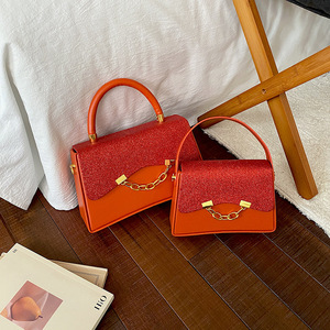 2026 New Women Glitter Gradient Set <strong>Handbag</strong> 2 in 1 Luxury <strong>Gold</strong> Metal Chain Lock Box With <strong>Small</strong> Formal Shoulder Bag for Women - Product Image 6
