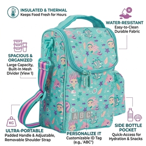Toursun Large Capacity Kids Lunch Bag With Shoulder Straps Wholesale School Lunch Pack Cooler