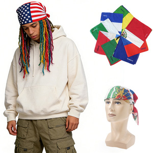 Pañuelo de Cabeza Cuadrado de Algodón con Bandera de Guyana, Personalizado, Multicolor, 55*55cm, <span class=keywords><strong>Bandana</strong></span> con Bandera Nacional - Product Image 4