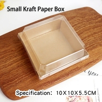 Boîtes en carton carrées avec couvercle et base pour pâtisseries, sandwichs, choux, mousses, mochis et pains à emporter