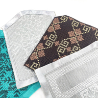 Applique de luxe ethnique africaine brodée au point de croix, thermocollante, 3D, à motif géométrique traditionnel, pour caftan, robe, chapeau et vêtement