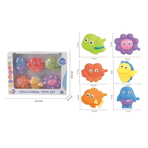 12pcs bé mềm khối xây dựng cho bé cảm giác tắm Đồ chơi teethers bóp trẻ mới biết đi trẻ em tắm đồ chơi Quà tặng - Product Image 2