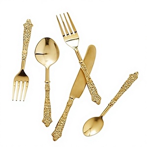 Ensemble de couverts de table en acier inoxydable inspiré par la maison, au design durable, pour des tables expressives et des moments de repas artistiques - Product Image 1