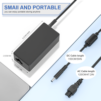 Adaptateur de chargeur universel pour ordinateur portable GaN 65W 4,5 mm * 3,0 mm pour les séries DELL Inspiron/Latitude/Vostro avec prise US/UK/EU/AU 19,5 V 3,34 A