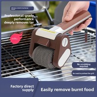Brosse électrique pour barbecue domestique - avec lumières LED et moteur sans balais - Petit appareil ménager rechargeable