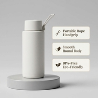 Bouteille d'eau thermique portable en acier inoxydable 304 de 34 oz, écologique, avec impression UV, design sportif, sangle de transport, paille et couvercle