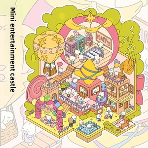 1 libro por paquete de pegatinas 3D de la serie Sparrow Wheat 7.0, pegatinas miniatura de PET con escenas del norte. - Product Image 1