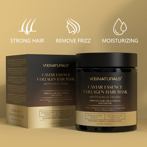 Etiqueta privada <span class=keywords><strong>Caviar</strong></span> Essence Collagen Hair Mask Crema para el cuidado del cabello infundida para el tratamiento hidratante del cabello dañado - Product Image 1