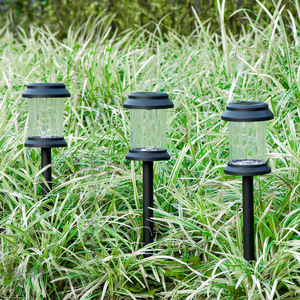 Lampes solaires de jardin, lampes LED d'extérieur pour allée, étanches, alimentées par énergie solaire, portables, pour décorer la pelouse, la cour, le patio et le paysage - Product Image 1