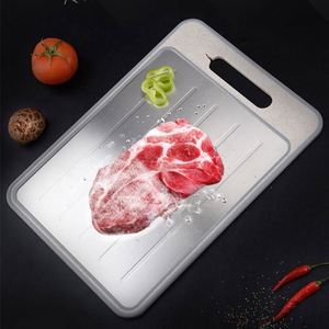 Plateau de décongélation multifonctionnel pour la cuisine, 4 en 1, plateau de décongélation en aluminium de qualité supérieure, planches à découper pour la viande congelée rapidement - Product Image 5