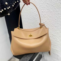 Sac à bandoulière en cuir véritable pour femme, design entièrement en cuir, nouvelle collection 2026, grande capacité, fermeture éclair, doux, confortable, décontracté