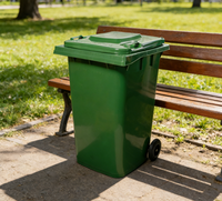 Contenedor de Basura Rectangular de Alta Resistencia de 30 Galones (100L) de PP con Pedal, Tapa Multicolor, Manos Libres, Ecológico, para Cocina