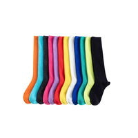 Nouvelles chaussettes longues de style coréen pour l'automne et l'hiver, chaussettes de mollet couleur bonbon, chaussettes hautes jusqu'aux cuisses