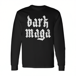 T-shirt a maniche lunghe Dark Maga Gothic nera da uomo, abbigliamento casual - Product Image 2