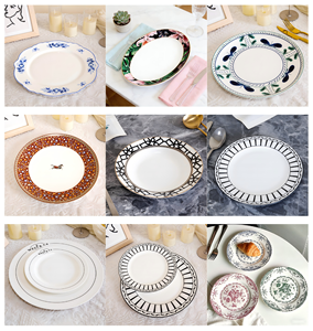 ZK250129 Luckygoods Assiettes <span class=keywords><strong>de</strong></span> Présentation Blanches en Céramique pour Mariage, <span class=keywords><strong>Vaisselle</strong></span> en Porcelaine Fine, Plats <span class=keywords><strong>de</strong></span> Service et Assiettes - Product Image 4