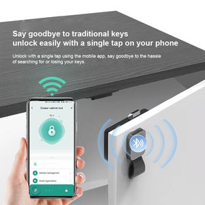 Verrouillage intelligent de meubles, serrure de placard, de tiroir, de cabinet, sans clé, BLE BT, déverrouillage par téléphone intelligent, contrôle à distance par application, autorisation - Product Image 2