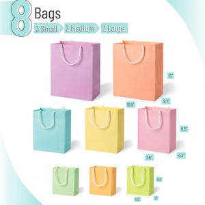 Bolsas de Papel Kraft Clásicas Premium, Resistentes, Reciclables, con Asas de Mano, Impresas Flexográficamente con Logotipo Personalizado, para Regalos y Manualidades - Product Image 2