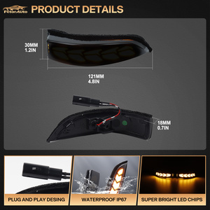 ไฟเลี้ยวกระจกมองหลังแบบไดนามิก 2 ชิ้นสำหรับ ALTIS Camry Corolla Prius C Venza Avalon Vios Yaris Scion IM - Product Image 4