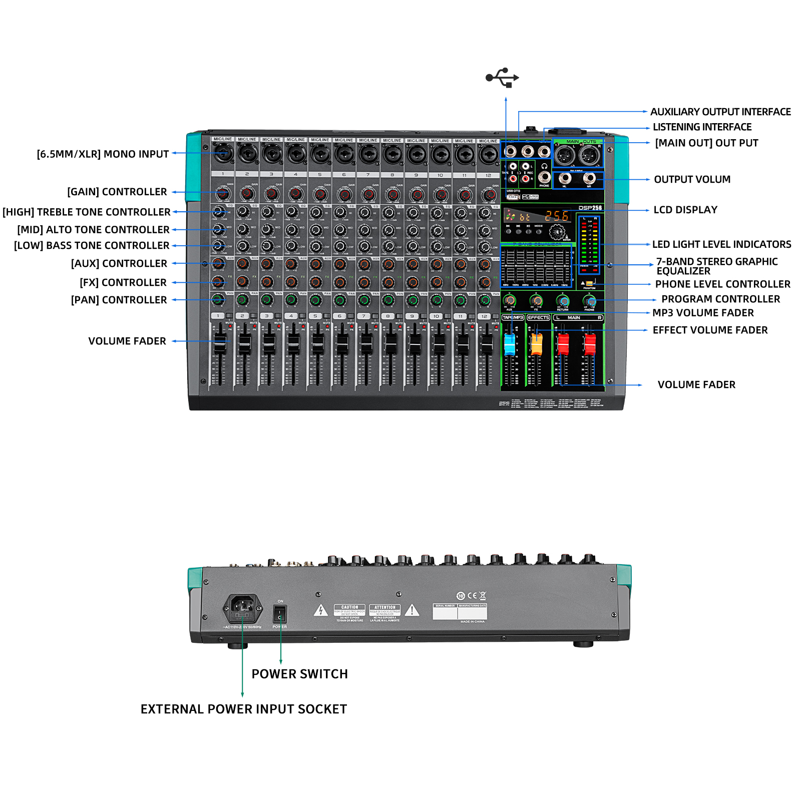 audio mixer 12 channel