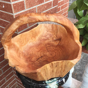 Bonbons décoratifs <span class=keywords><strong>salade</strong></span> légumes snack plats faits à la main en bois naturel bol de fruits paniers de racine avec manche en bois - Product Image 3