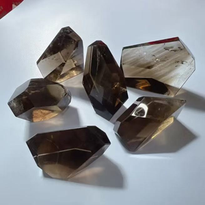 Vente en gros de quartz fumé naturel brut, forme libre, pierre irrégulière polie, cristal de guérison, pierre précieuse en vrac pour cadeaux et artisanat - Product Image 5