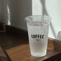 Gobelet en PET transparent blanc écologique et recyclable de 92-16 oz avec logo personnalisé pour boissons froides, services à emporter, gobelet en plastique jetable durable