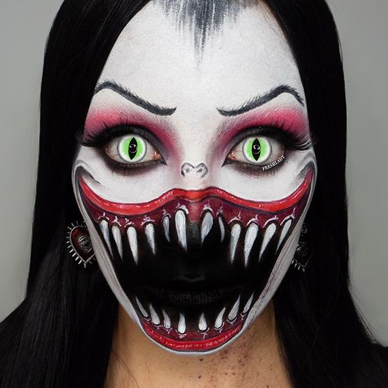 Liangguo Wholesale Sexy Cat Eye Green Crazy Cosplay Contact Lenses Halloween