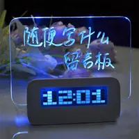 2021 חדש עיצוב 4 יציאת USB Hub ילדים Diy המיטה לילה מעורר דיגיטלי שעון עם הודעה לוח