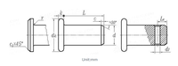 GB882 Grade 8.8 High Strength Clevis Pins, Quenched & Hardened Flat Head Cylindrical Dowel Pins With Hole