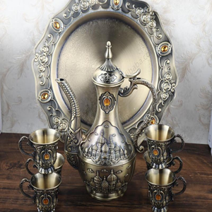 Juego de Copas de Vino de Metal Vintage Europeo, Estilo Ruso de Lujo con Flores, para Regalo Empresarial, Decoración del Hogar, Venta al Por Mayor H888 - Product Image 5