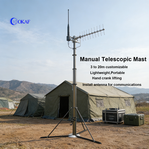 Mât d'antenne <span class=keywords><strong>télescopique</strong></span> rétractable manuel à manivelle 3M 4M 5M 6M 8M 10M <span class=keywords><strong>12M</strong></span> 15M 18M 20M pour les communications - Product Image 4