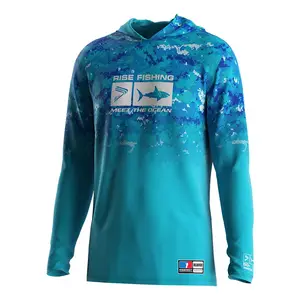 Manga Longa Profissional Upf 50 + Quick Dry Surf T Shirt Longlseve Rain Resistant Jersey Uv Fishing Hoodie