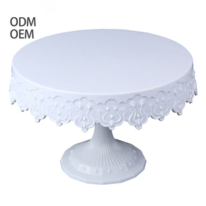 Stile europeo bianco di alta qualità in plastica con bordo in pizzo Retro giradischi per festa di nozze vassoio da portata Dessert - Product Image 1