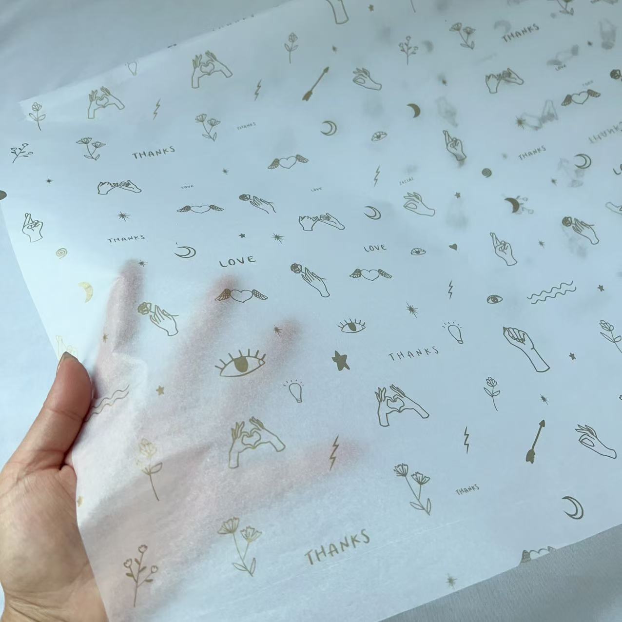 High Quality White Tissue Paper Wrapping Tissue Paper for Packaging Customized Printed Packaging Tissue Paper
